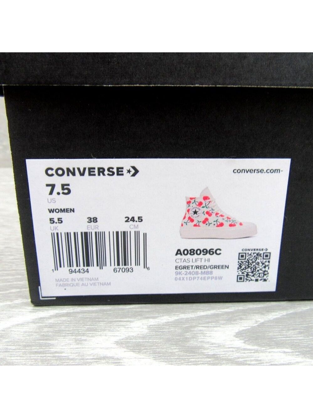 Converse Chuck Taylor All Star Lift Platform Cherries Womens Size 7.5 NEW - Picture 14 of 14